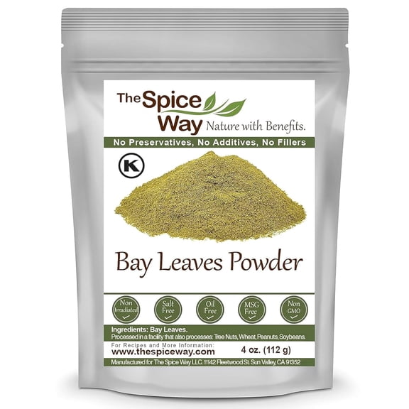 The Spice Way Ground Bay Leaves Powder - European, Asian and American Cuisine Spice Blend - 4 oz.
