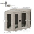 thumbnail image 3 of PawHut Dog Crate Furniture, 41 Inch Corner Design with Cushion for M Dogs, 3 of 10
