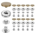 thumbnail image 1 of 20 Set Snap Fasteners, 15mm #831 Zinc Alloy Press Studs Buttons, Camel, 1 of 6