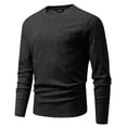 thumbnail image 4 of Thrilos Mens Long Sleeve Shirts Crewneck Casual Tops Pullover Work Shirts Stretch Textured Knit T-Shirts with Pocket, 4 of 9