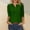 Green women v neck blouse a1, variant on Women V Neck 3/4 Sleeve Button Down Blouse Casual Basic Tops T-Shirt Long Sleeve Shirt Trendy Work Office Fashion Clothes, Yellow S