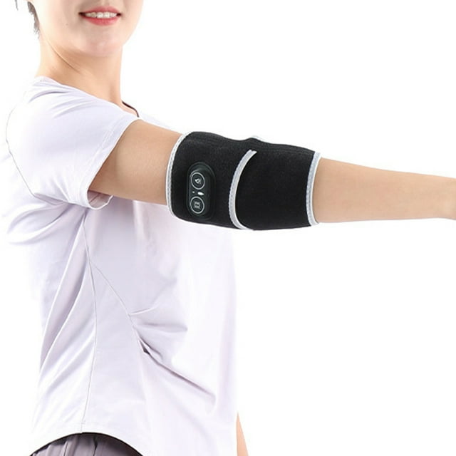 Electric Heated Elbow Wrap Adjustable Vibration Arm Brace Vibration Electric Arm Heating Pad Reduces Muscle Tension Size 18x36x40cm