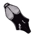 thumbnail image 2 of Catsuit Wetlook Halter club nocturno Sunnimix Body de malla negra para mujer, 2 of 8