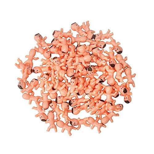 JUXINGDAZYF 60 Piezas Mini Bebés de Plástico Muñeca Bebé de 1 Pulgada para Favores de Fiesta de Baby Shower, Decoraciones de Fiesta, Baño de Bebé y Manualidades (Latín)
