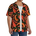 thumbnail image 4 of Disketp Men's Hawaiian Red Hot Chili Print Shirts Button Down Holiday Beach Shirts-Large, 4 of 7