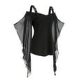 thumbnail image 2 of LilyLLL Womens Gothic Steampunk Flared Sleeve Fancy Tops Halloween Dressing Blouse Shirt, 2 of 4