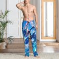 thumbnail image 4 of Mens Pajama Pants Ultra Soft Comfy Lounge Sleep Pants Print Loose Casual Bottoms Loungewear, 4 of 8