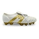 thumbnail image 1 of Manriquez Botines de fútbol piel tachones suela TPU césped natural blanco oro, 1 of 5