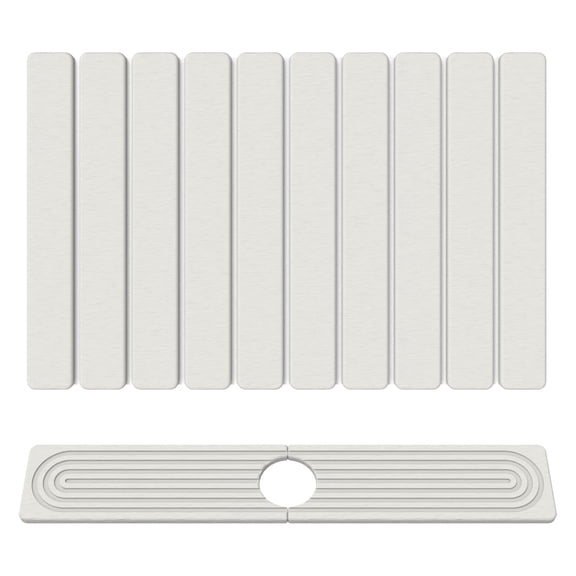 Petyoung 24" x 16" Stone Drying Mat with 24" x 4" Faucet Mat Set, Absorbent Kitchen Counter Drying Pad for Dishes, Bottles, Cups