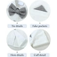 thumbnail image 4 of ZOEREA Boys Clothes Formal Suit Gentleman Wedding Outfit Short Sleeve Shirt with Bow Tie and Suspender Pants 2-10 Years, 4 of 7
