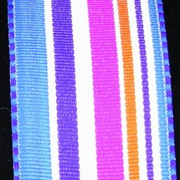 The Ribbon People Blue and Purple Striped Wire Craft Ribbon 1.5" x 27 Yards