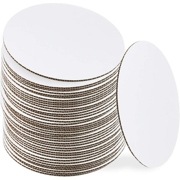StarMar White Corrugated 10 Inch Cake Board Cardboard Cake Plate, 48-Pack