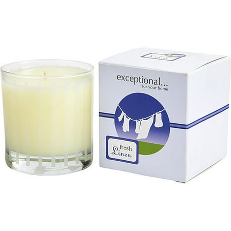 Fresh Linen Candle (FRESH LINEN - LIMITED EDITION by Exceptional Parfums - FRESH LINEN SCENTED 6 OZ TAPERED GLASS JAR CANDLE. -)
