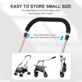 thumbnail image 4 of Mulaxen Dog Stroller, 3-in-1 Luxury Dog/Cat Stroller (Travel Carrier + Car Seat +Stroller) with Detach Carrier/Pump-Free Rubber Tires/Aluminum Frame/Reversible Handle for Medium & Small Pets, 4 of 7