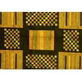 thumbnail image 1 of Ahgly Company Machine Washable Indoor Rectangle Abstract Yellow Modern Area Rugs, 8' x 12', 1 of 4
