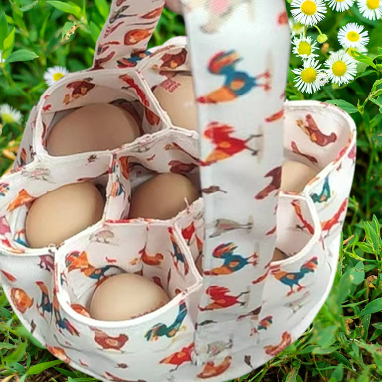 solacol Egg Basket for Gathering Fresh Eggs Eggs Bags for Fresh Eggs  Collecting Eggs Gathering Basket Collecting Basket with 7 Pouches for Farm  Houses Chicken Coop Hen Ducking Gooses Eggs 