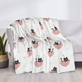 thumbnail image 3 of Uemuo Umbrella Cat Printed Throw Blanket for Couch, Fluffy Fuzzy Blankets for Bed, Sofa, Cozy Flannel Faux Fur Blanket-50"x40", 3 of 6