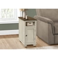 thumbnail image 4 of Accent Table, End, Side Table, Bedroom, Nightstand, Narrow, Lamp, Storage, Antique White Veneer, Brown Veneer, Traditional, 4 of 5