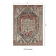 thumbnail image 3 of Contemporary Home Living 5' x 7.5' Traditional Rectangular Area Throw Rug - Cream and Blue, 3 of 8