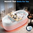 thumbnail image 6 of BCANHOME StoneLoom 51" Solid Surface Stone Resin Soaking Tub, Compact Freestanding Bathtub, 13" Deep Soaking Tub Ergonomic Petal Design, Matte White, Non-Porous Finish with Pop-Up Drain & Overflow, 6 of 19