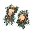 thumbnail image 4 of Wedding Arch Flowers Artificial Flower Swag Set Pack of 2, Flower Arrangement Home Decor Indoor Silk Flowers for Wedding Arch for Wall Party Brown, 4 of 10