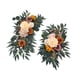 thumbnail image 4 of Flores de arco de boda, juego de flores artificiales, paquete de 2, arreglos florales, decoración del hogar, flores de seda interiores para arco de Marrón, 4 of 8