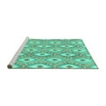 thumbnail image 2 of Ahgly Company Machine Washable Indoor Square Abstract Turquoise Blue Modern Area Rugs, 7' Square, 2 of 4