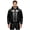 Black, variant on Men Leak Proof Jacket Waterproof Zip-up Hoodie Sports Coat Long Sleeve Sweatshirt with Hood Raincoat Khaki L