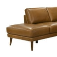 thumbnail image 6 of Paisley Genuine Leather L-Shaped Pillow Back Left-Facing Sectional in Tan, 6 of 6