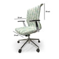 thumbnail image 4 of Ambesonne Floral Office Chair Cover Stretchable High Back, Vertical Leafy Flower Strips, Fern Green Sky Blue, 4 of 6