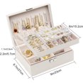 thumbnail image 6 of OLIBUY Travel Jewelry Box, PU Leather Large Jewelry Organizer for Women Girls, Double Layer Portable Travel Case Display Storage Holder Boxes for Stud Earrings, Rings, Necklaces, Bracelets (Black), 6 of 9