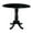 Black, variant on International Concepts 42" Round Solid Wood Black Dual Drop Leaf Pedestal Counter Height Table