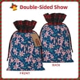 thumbnail image 2 of KLL Lilies Flowers for Christmas Gift Bag,Christmas Burlap Goody Gift Bags with Plaid Drawstrings for Xmas Presents Holiday Party Favor Treats Candy-Black, 2 of 8