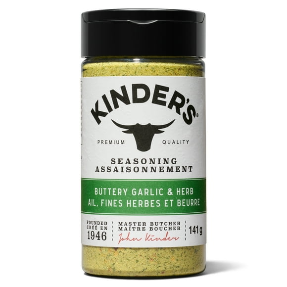 Kinder's Buttery Garlic & Herb Seasoning, 141g, Use before, during, or after cooking