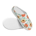 thumbnail image 3 of Goofa Peach Print Womens Mens Cotton Lightweight House Slippers , Washable Home Slippers,Indoor Comfy Bedroom Cozy Slippers-37/38, 3 of 7