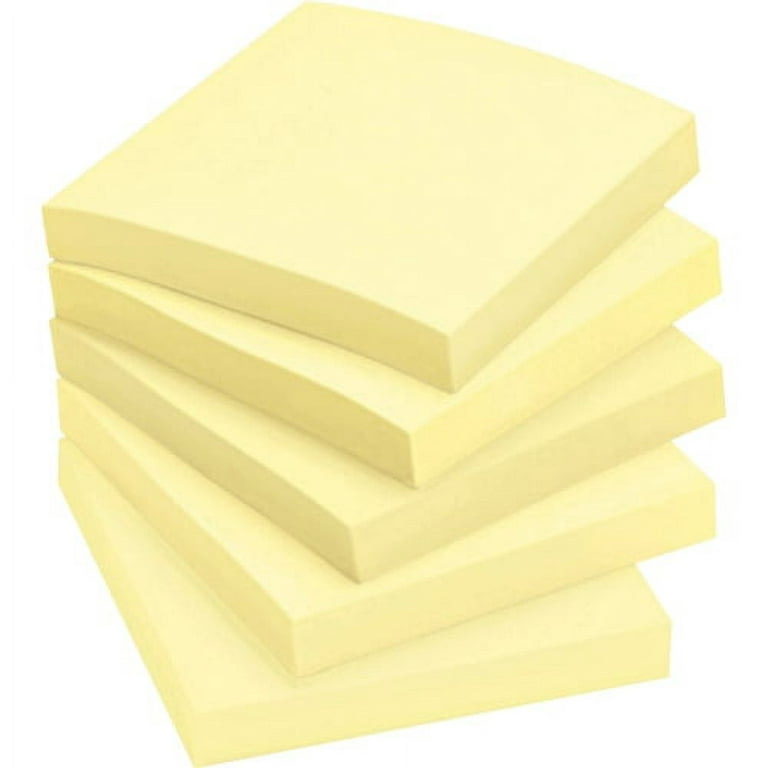 6 NOTE IT PADS Sticky YELLOW Removable POST NOTES 100 Sheets PP LARGE By  OBuddy