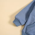 thumbnail image 5 of Elainilye Fashion Toddler Boys Girls 2 Piece Outfits Cute Solid Color Long Sleeve Pocket Hooded Sweatpants Suit Sizes 3M-3Y,Blue, 5 of 9