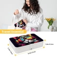 thumbnail image 5 of Cat PU Leather Necklace Organizer Decorative Box with Removable Compartment Portable Necklace Holder, 5 of 6