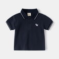 thumbnail image 6 of Staki Printed Boys' Polo Shirt Kids Boys Cute Polo Shirts Short Sleeve Lightweight Golf Tops 1-10Y(Navy,3-4 Years), 6 of 6