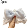 thumbnail image 2 of Paquete de 2 diademas con lazo para maquillaje facial, diadema con lazo cosmético para el cabello, banda elástica ajustable para el cabello para spa, 2 of 5