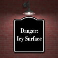 thumbnail image 2 of Danger Icy Surface BLACK Aluminum Composite Sign 8.5''x10'', 2 of 9