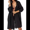 thumbnail image 2 of Cárdigan de Color Liso para Mujer, para Playa, Vacaciones, Informal, para Bikini, Traje de Baño, Protección Solar Negro un Tamaño, 2 of 8