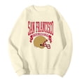 thumbnail image 4 of Men Football Plus Size Pullover Fashion Sweatshirt Holiday Logo Print Hop Oversized Hoodless Crewneck Top, 4 of 4