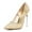 Gold, variant on Women Basic Pointed Closed Toe Slip On Pumps Metal Slim Stiletto High Heels Wedding Daily Wear Fashion Dress Shoes Size 8 Blue