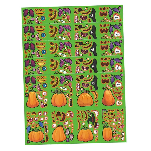 Pegatinas decorativas de calabaza de Halloween: ¡DIY, divertidas para niños en fiestas de clubes! Cantidad 40