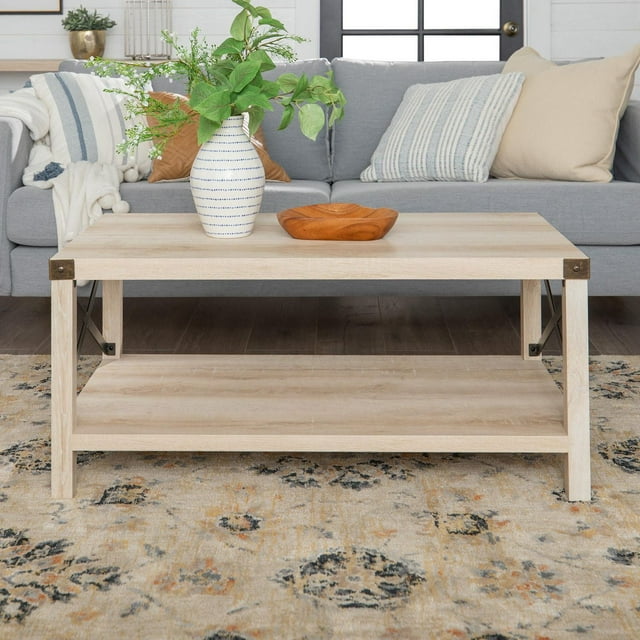 Manor Park Rustic Modern Farmhouse Coffee Table - Multiple Finishes