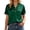Dark Green, variant on Gunia Silk Shirts For Women Satin Short Sleeve Shirt Elegant Button Down Collar Blouse Soft Comfortable For Casual Wear Tops Women Tshirts White L