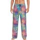 thumbnail image 1 of Fotbe blue pink colorful cracked texture Pantalones de Pijama para Hombre, Pantalones de Dormir, Pantalones de Casa con Cintura Ajustable y Bolsillos-X-Large, 1 of 6