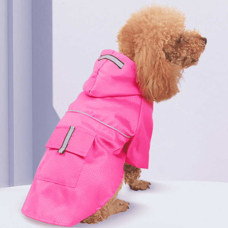 GASTROPOD Dog Raincoat,Vibrant Reflective Stripes for Safety and