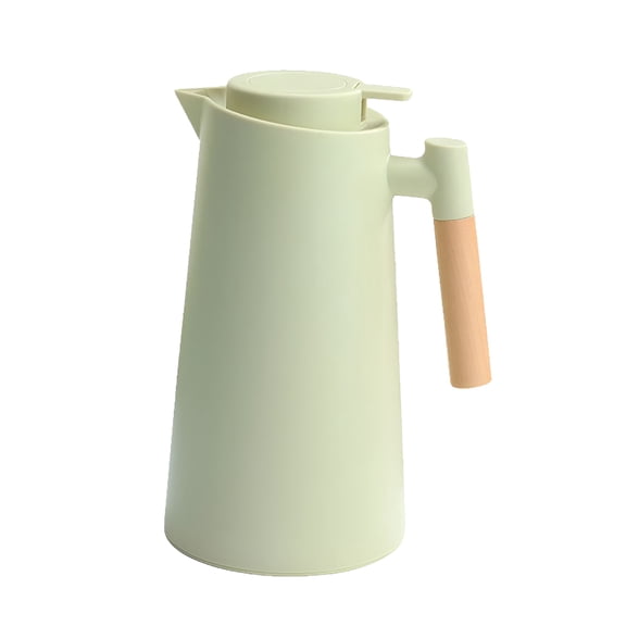 ACDANC 2026 New 1L Thermal Coffee Carafe Double Walled Coffee Pot Thermal Carafe Pot with Wood Handle Water Kettle Insulated Flask Tea Carafe Keeping Hot Cold